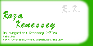 roza kenessey business card